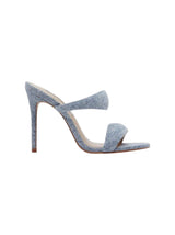 Image for Women's Textured Heeled Shoes,Blue