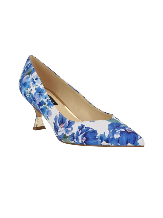 Image for Women's Printed Heeled Shoes,Blue