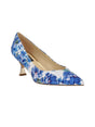 Image for Women's Printed Heeled Shoes,Blue