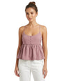 Image for Women's Ruffled Top,Dusty Rose