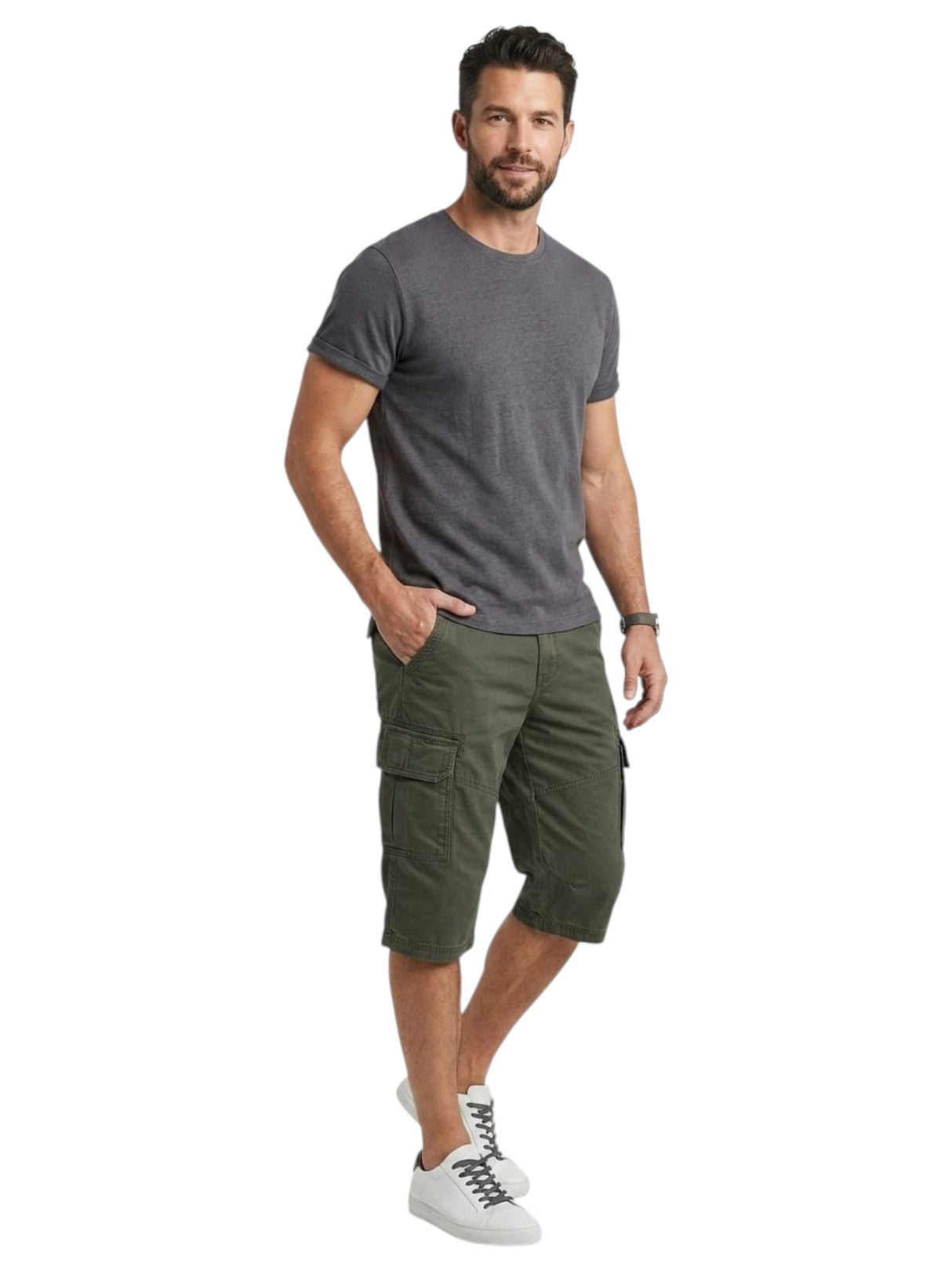 Image for Men's Plain Short,Olive