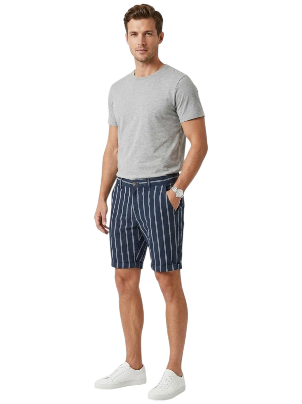 Image for Men's Striped Short,Navy