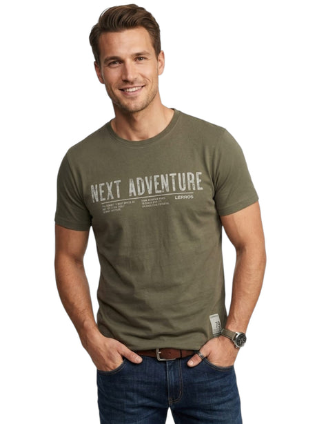 Image for Men's Printed Top,Olive