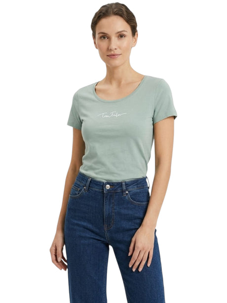 Image for Women's Printed Top,Dusty Aqua