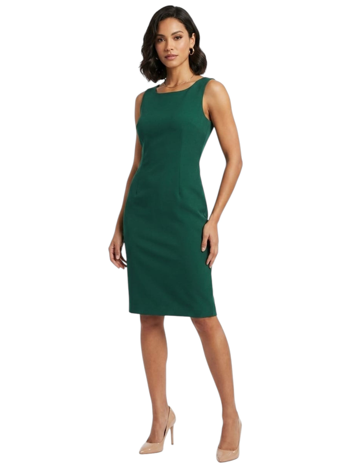 Image for Women's Plain Dress,Dark Green