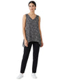 Image for Women's White Dotted Top,Black