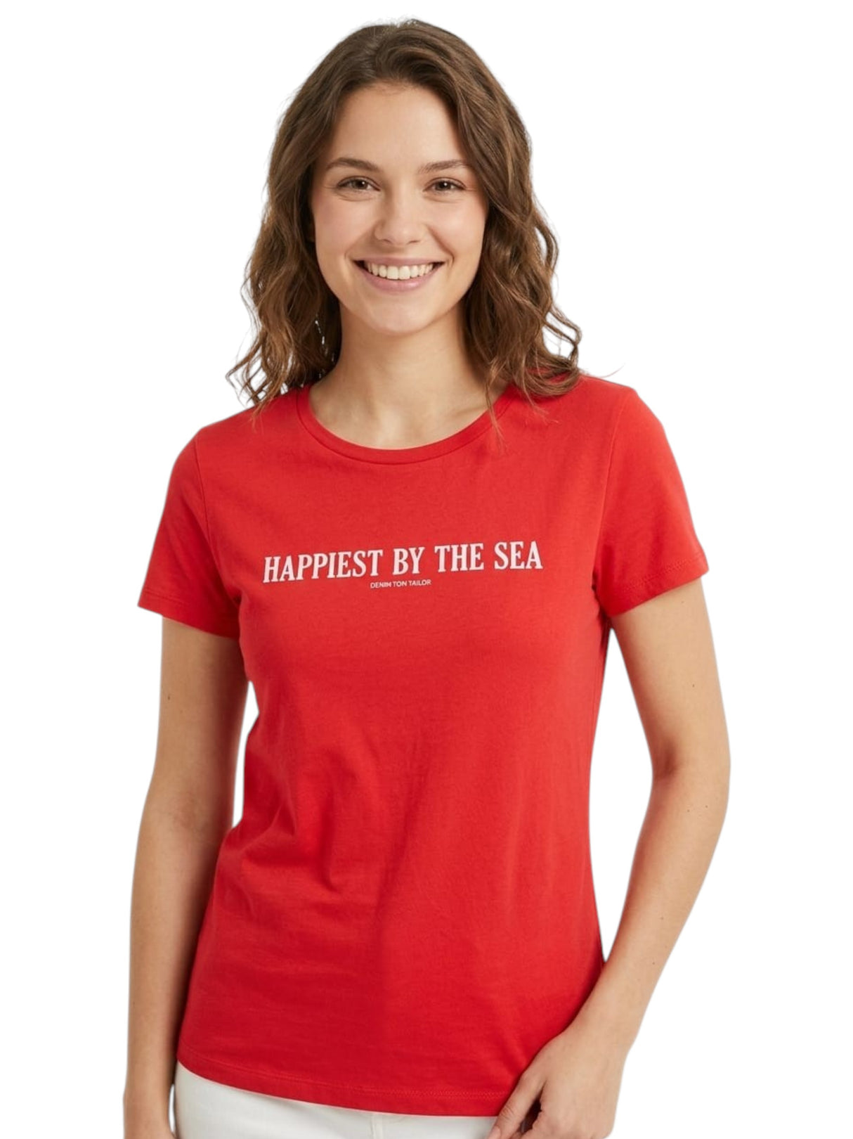 Image for Women's Printed Top,Red
