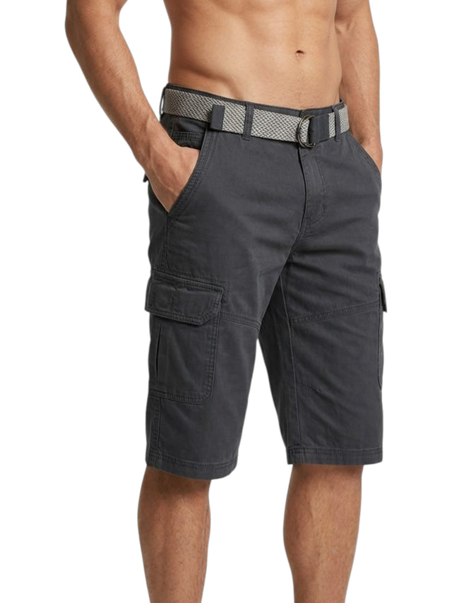 Image for Men's Plain Short & Belt,Dark Grey