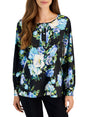 Image for Women's Floral Printed Top,Black
