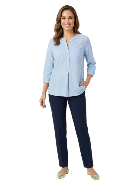 Image for Women's Textured Top,Blue