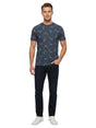 Image for Men's Printed Top,Dusty Navy 
