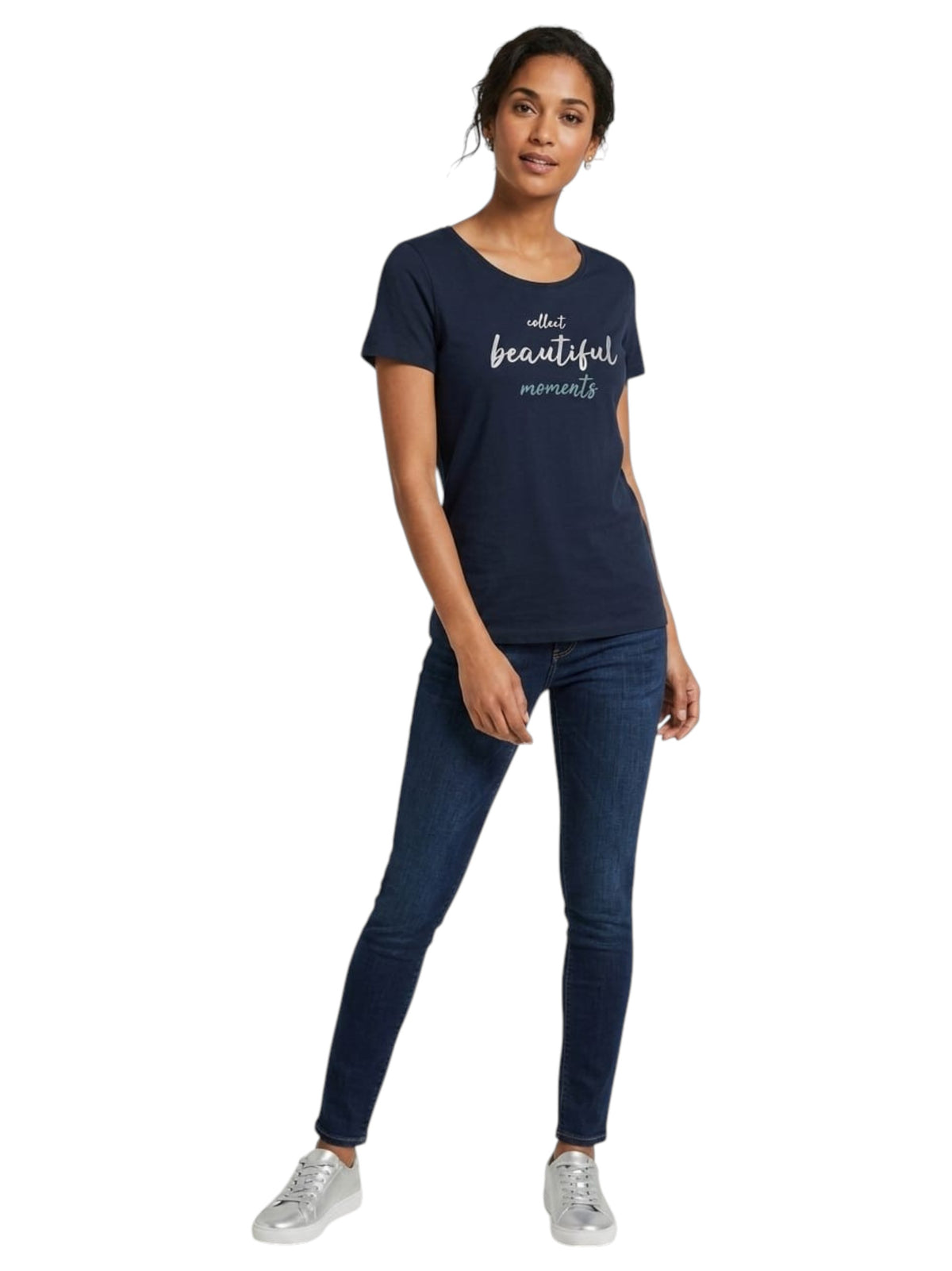 Image for Women's Printed Top,Navy