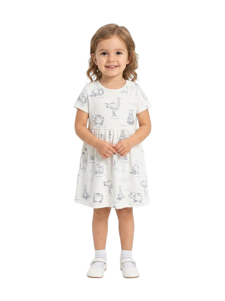 Image for Kids Girl's Printed Dress,White