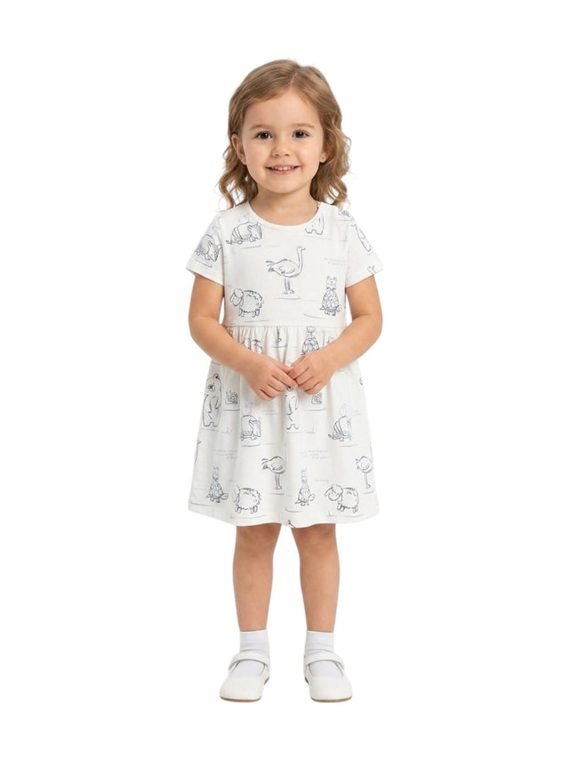 Image for Kids Girl's Printed Dress,White