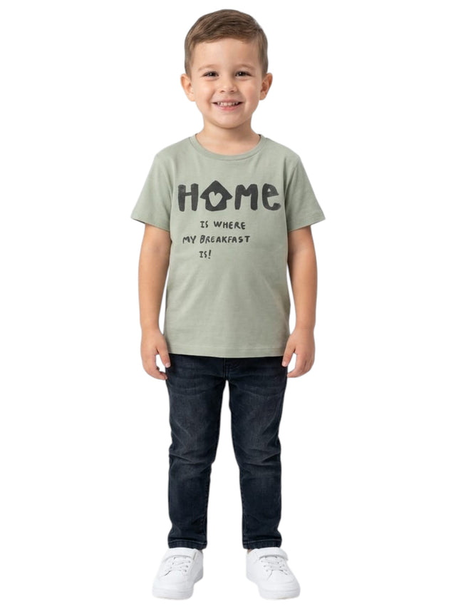 Image for Kids Boy's Printed Top,Dusty Green