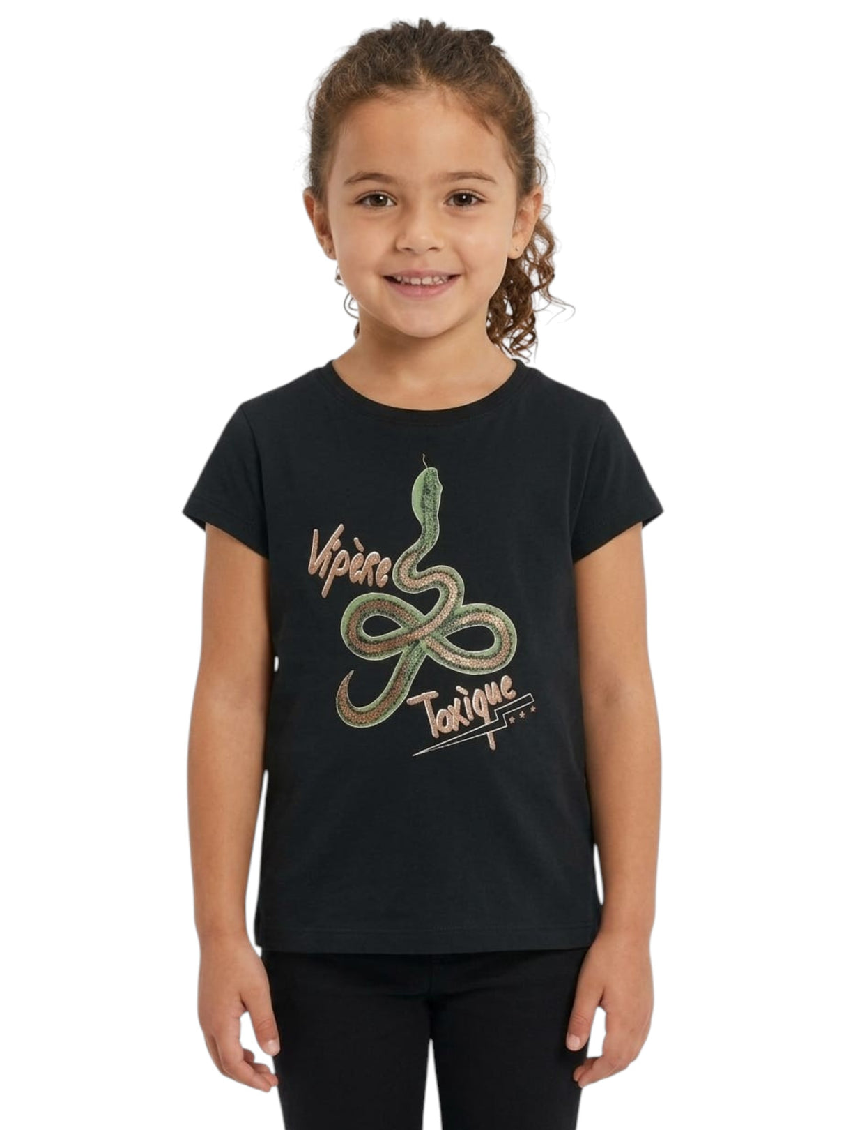 Image for Kids Girl's Printed Top,Black