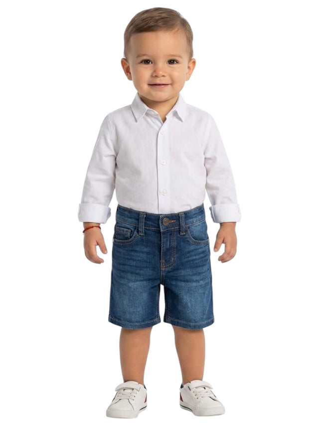 Image for Kids Boy's Plain Jeans Short,Navy