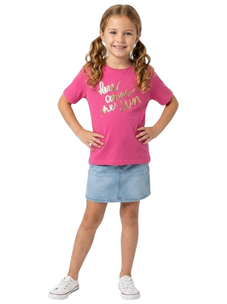 Image for Kids Girl's Printed Top,Pink