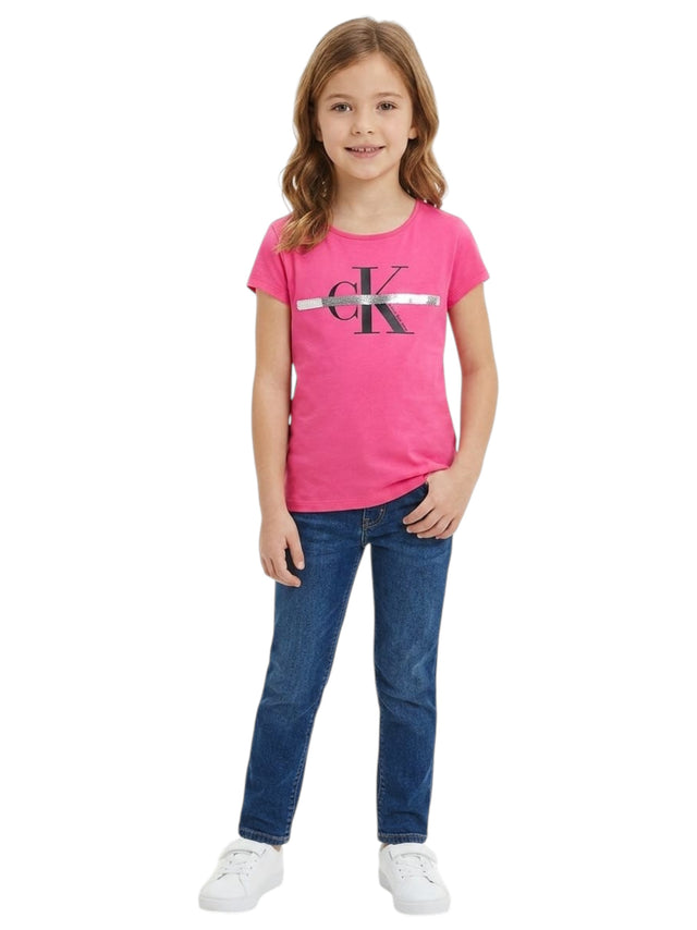 Image for Kids Girl's Brand Logo Printed Top,Pink