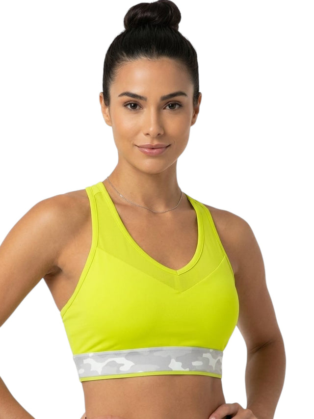 Image for Women's Colorblocked Sport Bra,Phosphoric