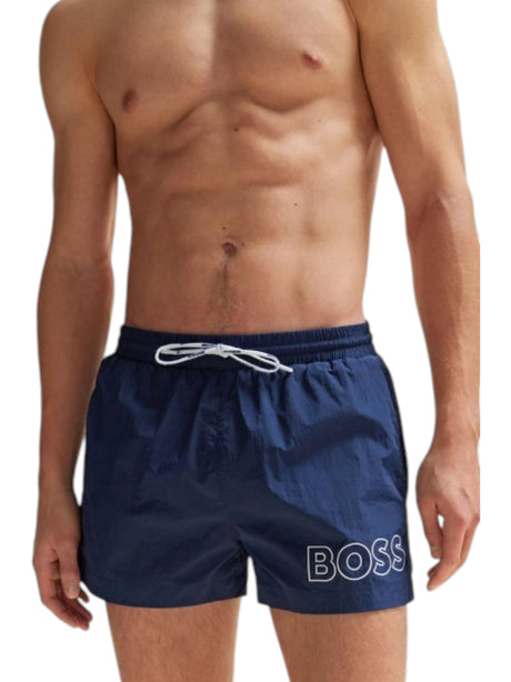 Image for Men's Logo Printed Swimwear Short,Navy