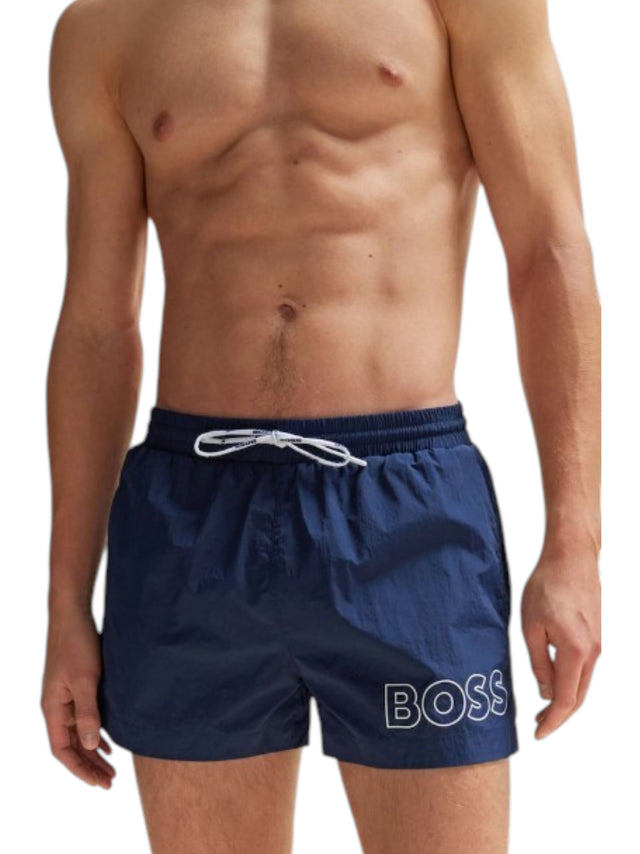 Image for Men's Logo Printed Swimwear Short,Navy