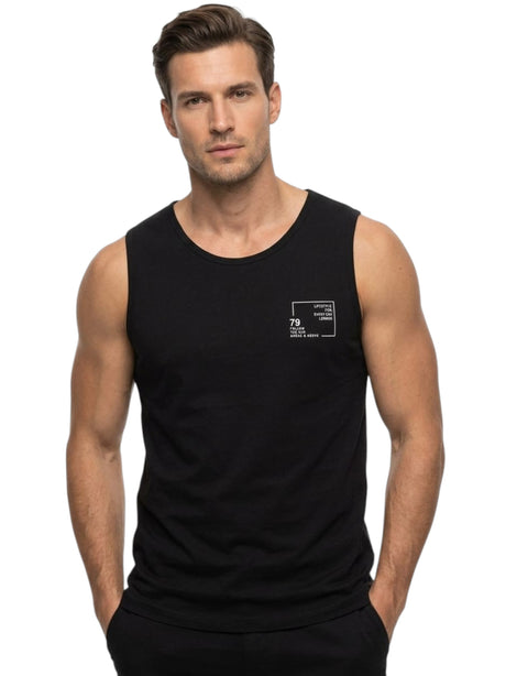 Image for Men's Printed Sport Top,Black