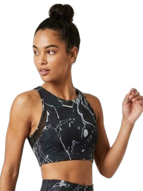 Image for Women's Printed Sport Bra,Black