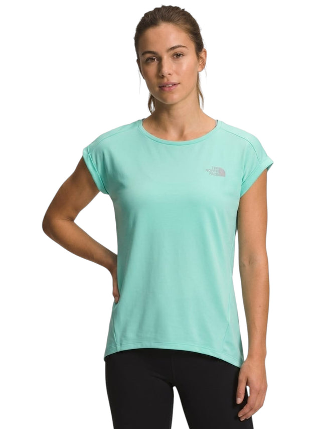 Image for Women's Printed Logo Top,Aqua