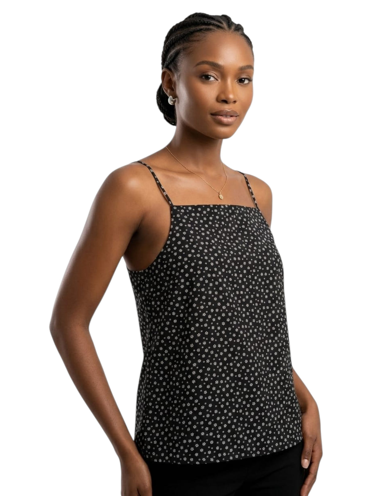 Image for Women's Floral Printed Top,Black