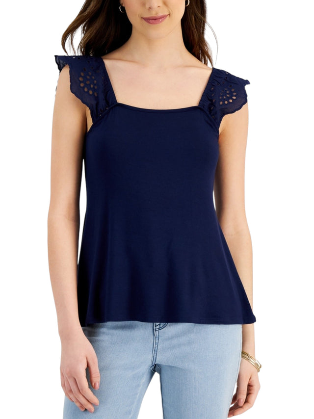 Image for Women's Plain Solid Top,Navy