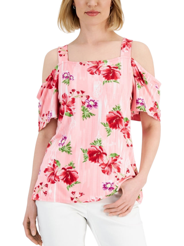 Image for Women's Floral Printed  Top,Pink 