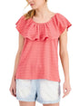 Image for Women's Ruffled Textured Top,Pink