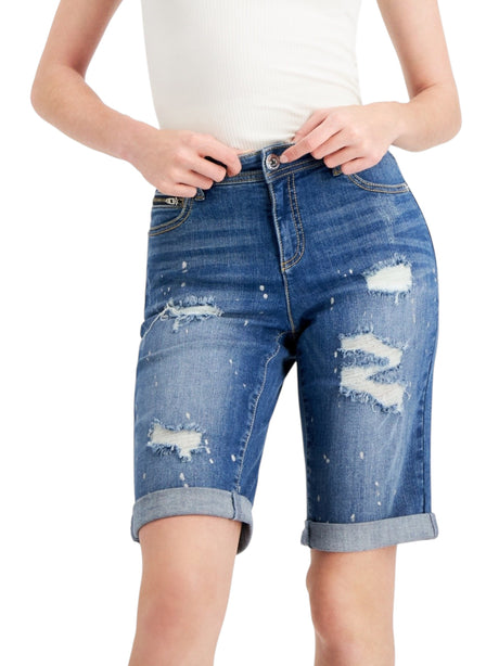 Image for 
Women's Ripped Washed Short,Blue