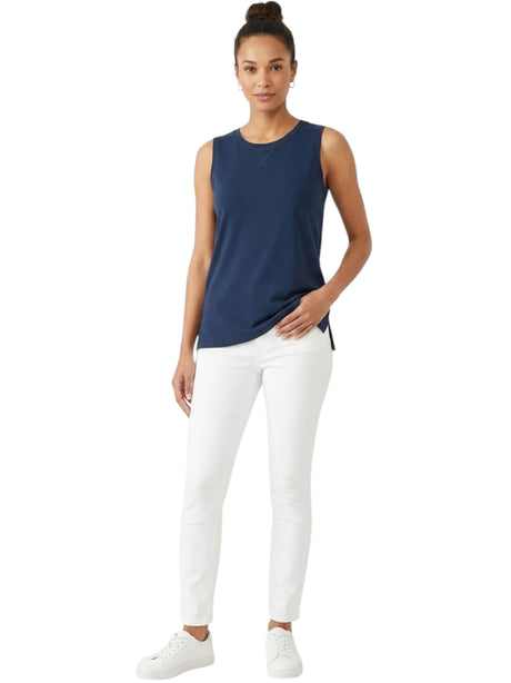 Image for Women's Plain Solid Top,Navy