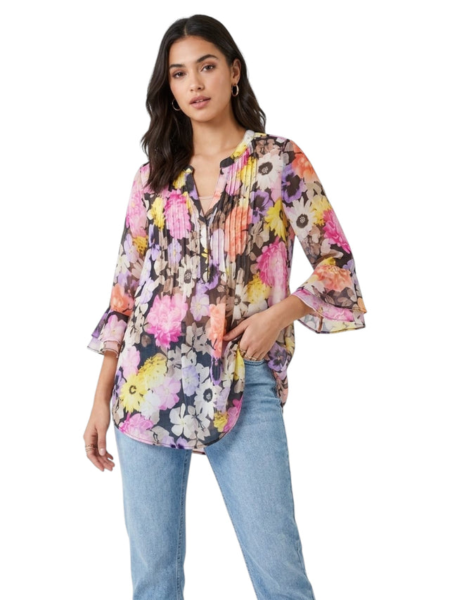 Image for Women's Floral Printed Top,Multi