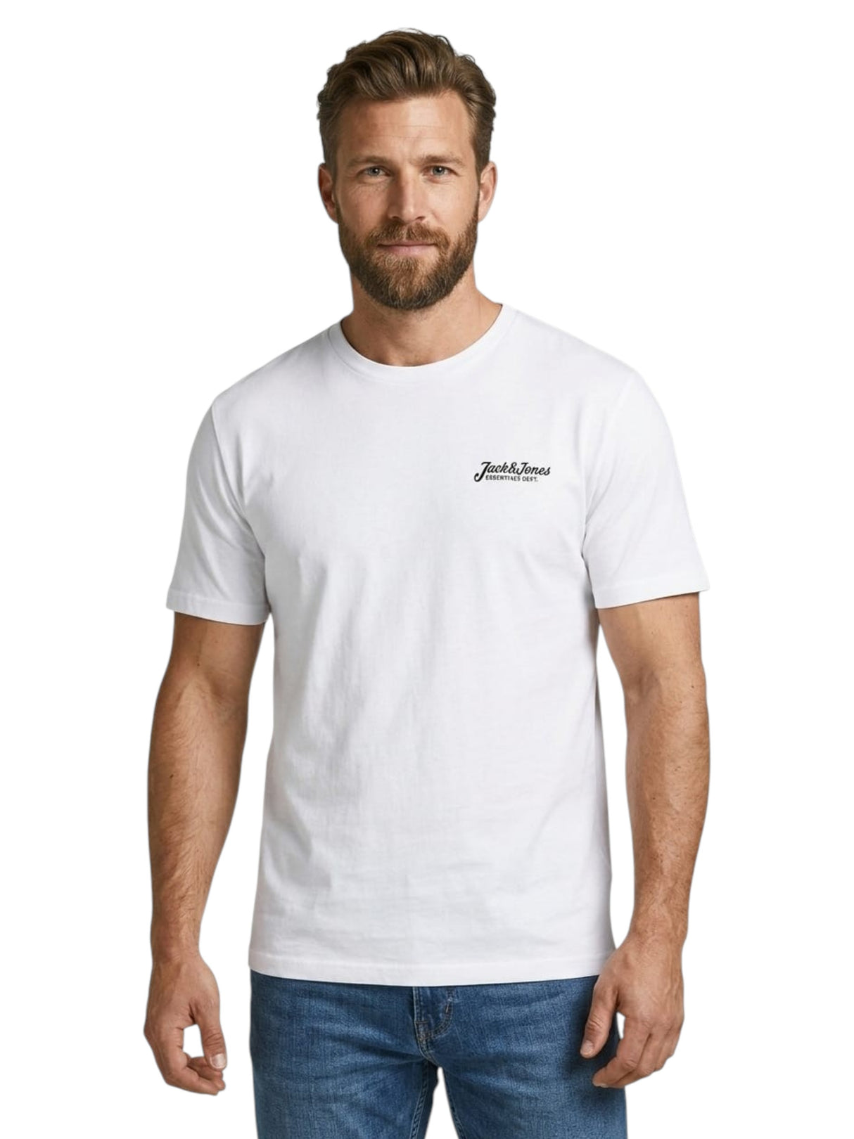 Image for Men's Brand Logo Printed Back Top,White
