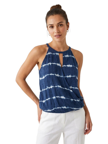 Image for Women's Striped Top,Navy/White