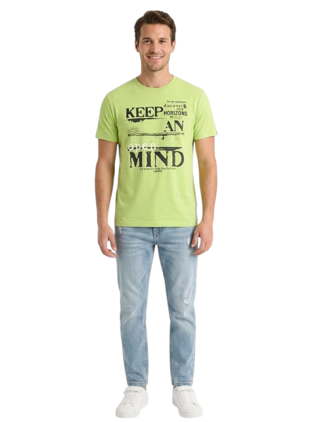 Image for Men's Printed Top,Light Green