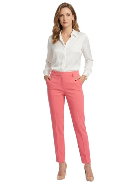 Image for Women's Plain Solid Classic Pant,Coral