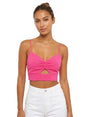 Image for Women's Textured Crop Top,Pink