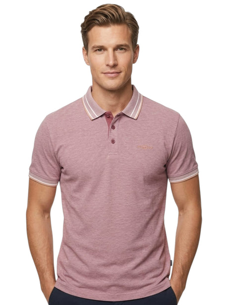 Image for Men's Textured Top,Light Burgundy