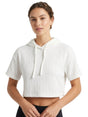 Image for Women's Textured Crop Top,White