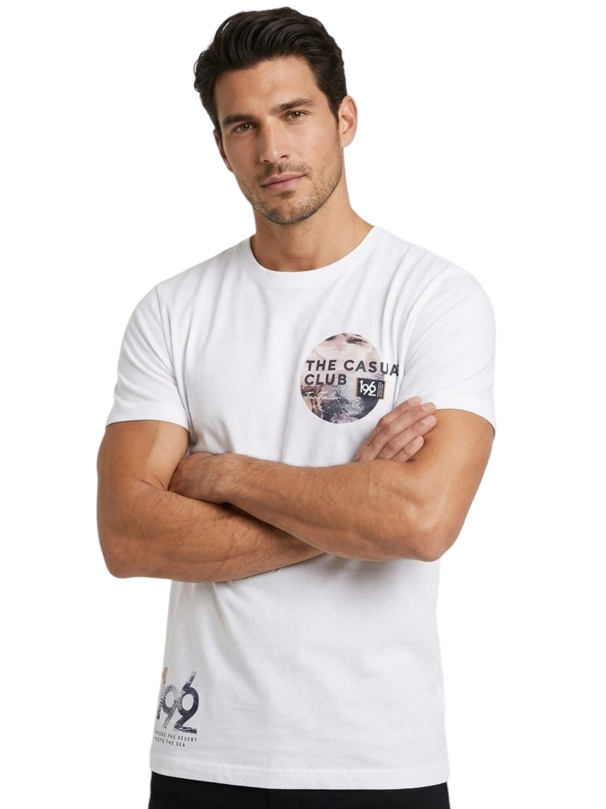 Image for Men's Brand Logo Printed Top,White