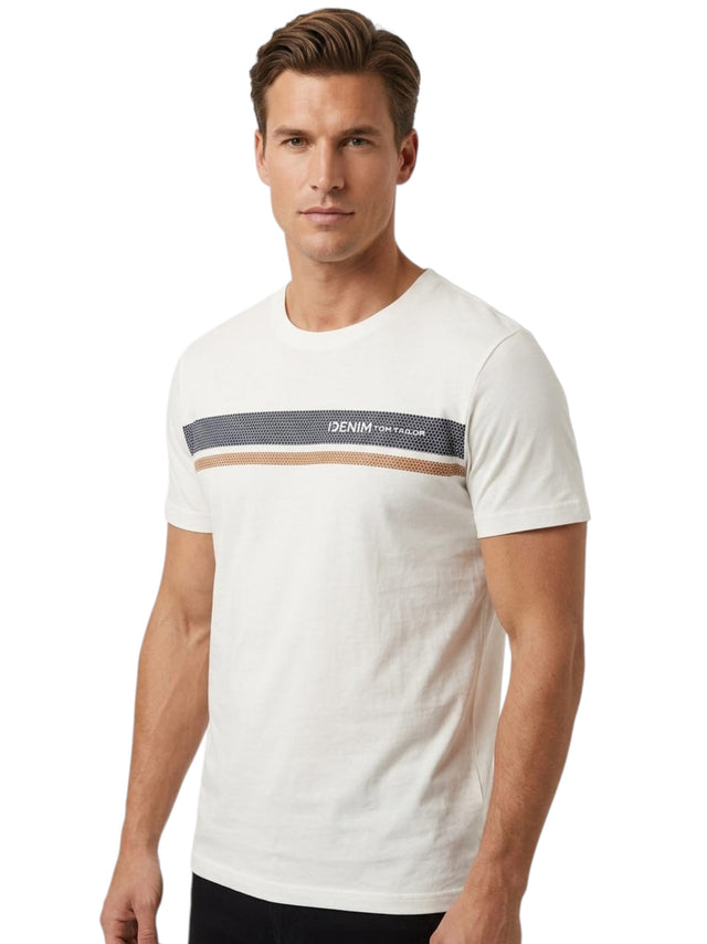 Image for Men's Brand Logo Printed Top,White