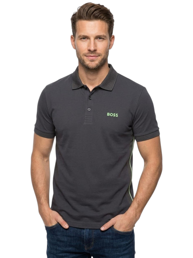 Image for Men's Brand Logo Printed Top,Dark Grey