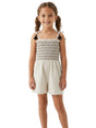 Image for Kids Girl's Textured Jumpsuit,Light Beige