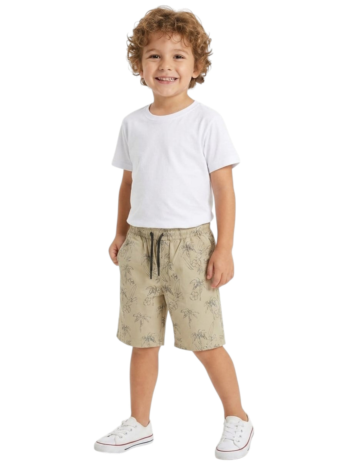 Image for Kids Boy's Printed Short,Beige