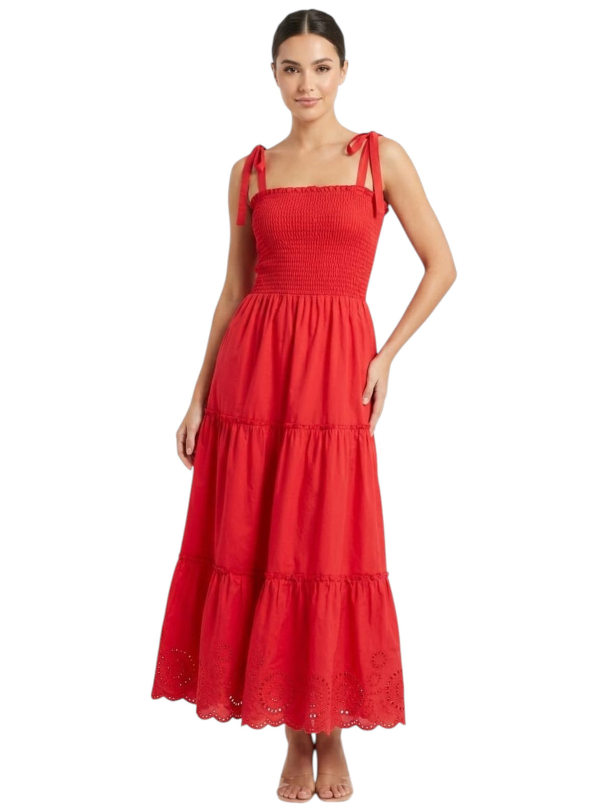 Image for Women's Textured Dress,Red