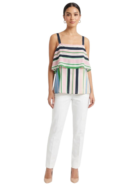 Image for Women's Multicolored Stripped Top,Multi